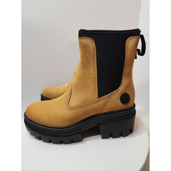Timberland Chelsea Boots – Everleigh – Women’s 9 – Wheat Nubuck – Pull-On Ankle - Picture 3 of 11